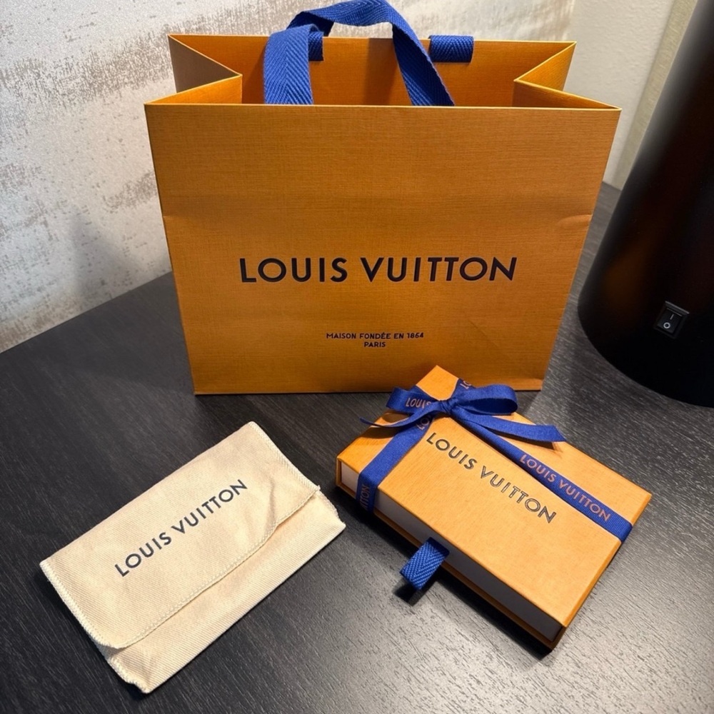 Authentic Louis Vuitton small wallet box (empty) with extras